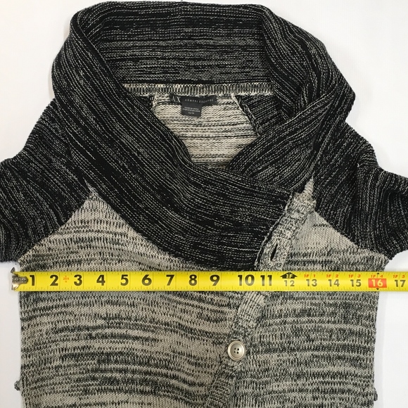 A/X Armani Exchange Black Gray Button Sweater - Picture 4 of 7